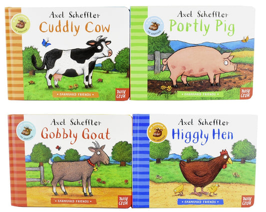 Axel Scheffler Farmyard Friends 4 Books Children Collection - Ages 0-5 - Board Book