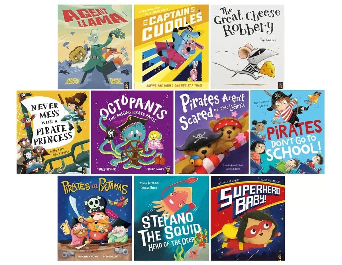 Pirates and Superheroes Series Illustrated 10 Picture Books Collection Set - Ages 3+ - Paperback