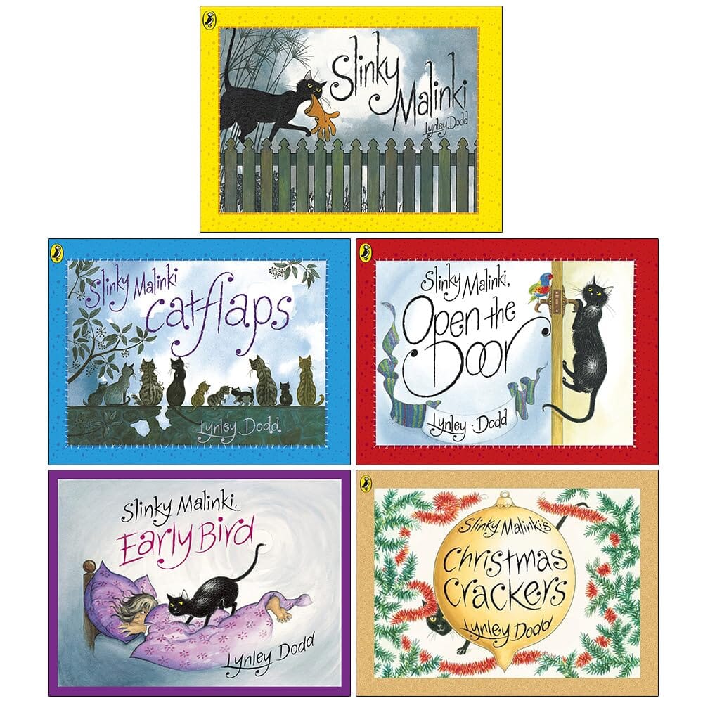 Lynley Dodd 著 Slinky Malinki 系列 5 本書合輯 - 2 歲以上 - 平裝