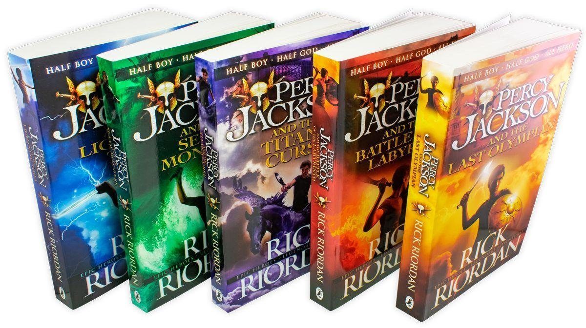 Percy Jackson Series by Rick Riordan 5 Books Collection Box Set - Ages 9-14 - Paperback