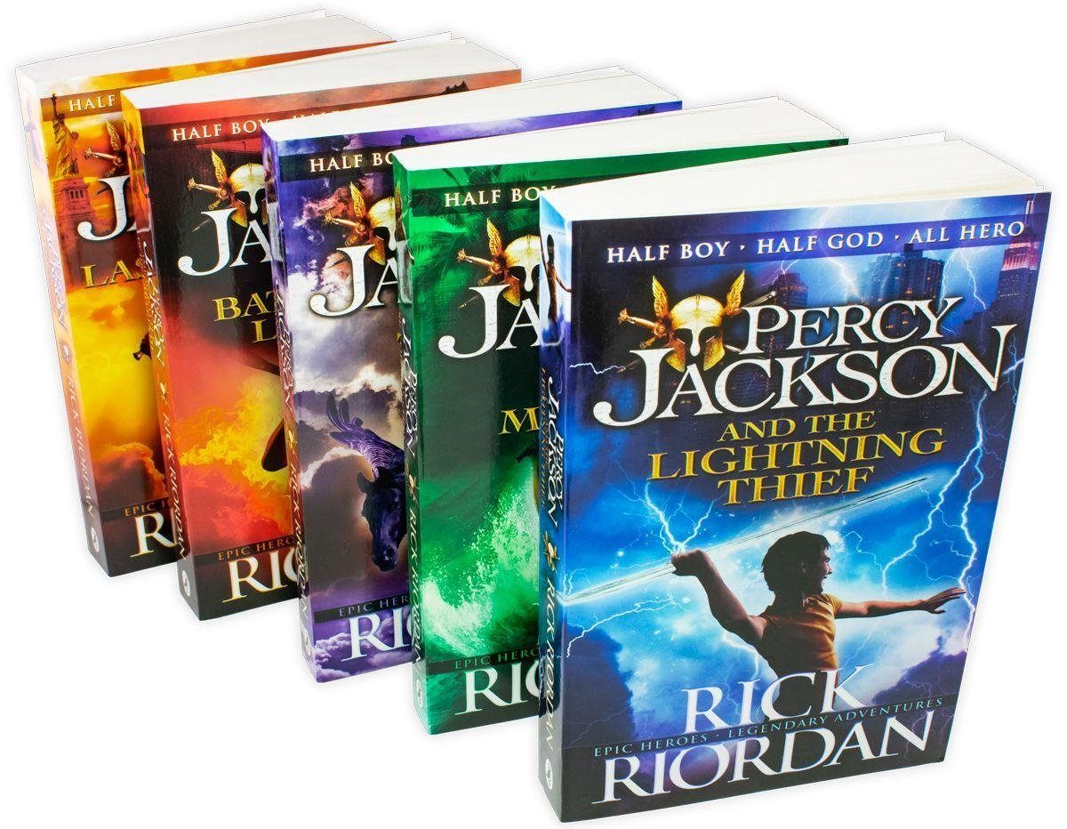 Percy Jackson Series by Rick Riordan 5 Books Collection Box Set - Ages 9-14 - Paperback