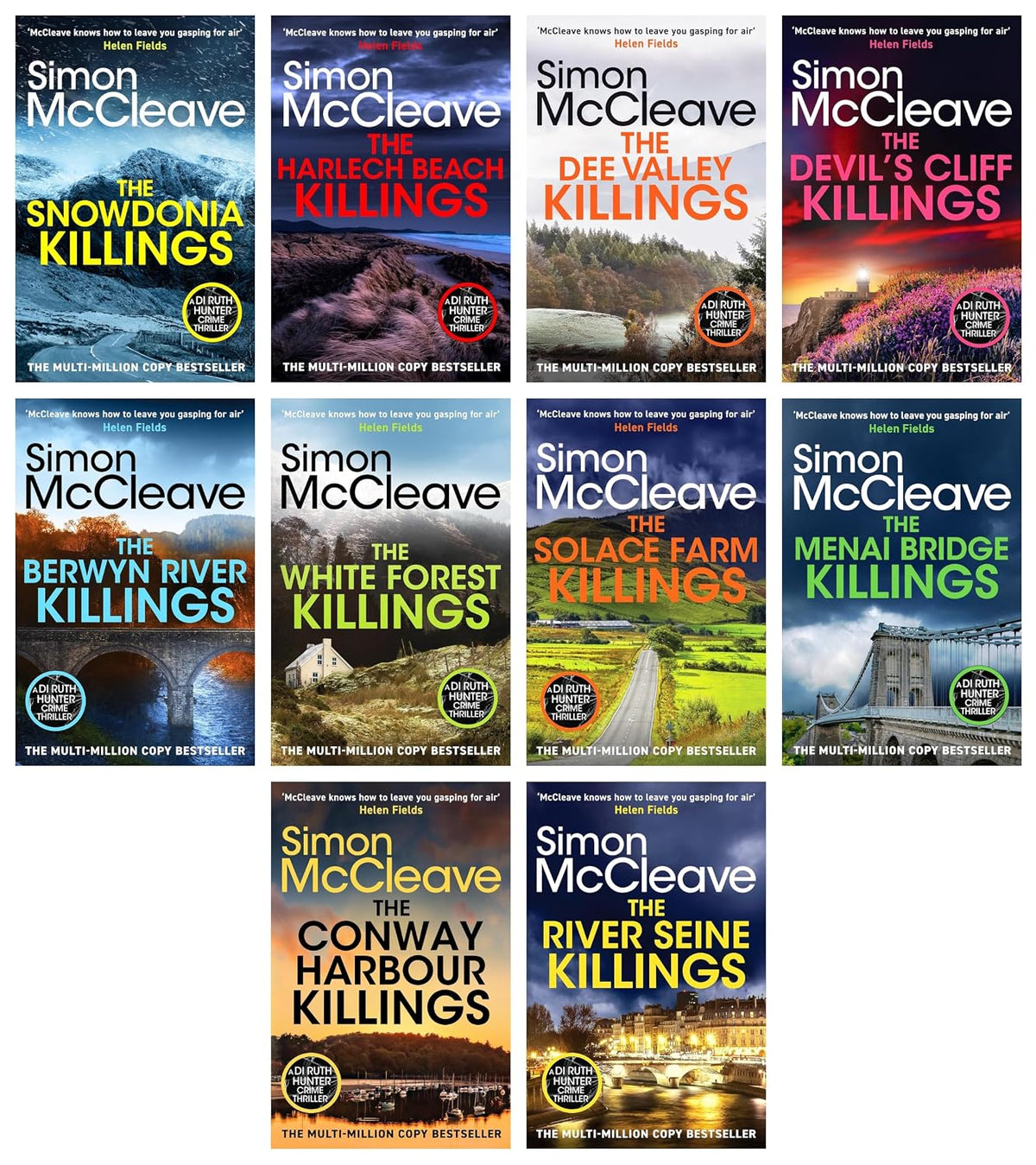 DI Ruth Hunter Crime Thriller's by Simon McCleave 10 Books Collection Set - Fiction - Paperback