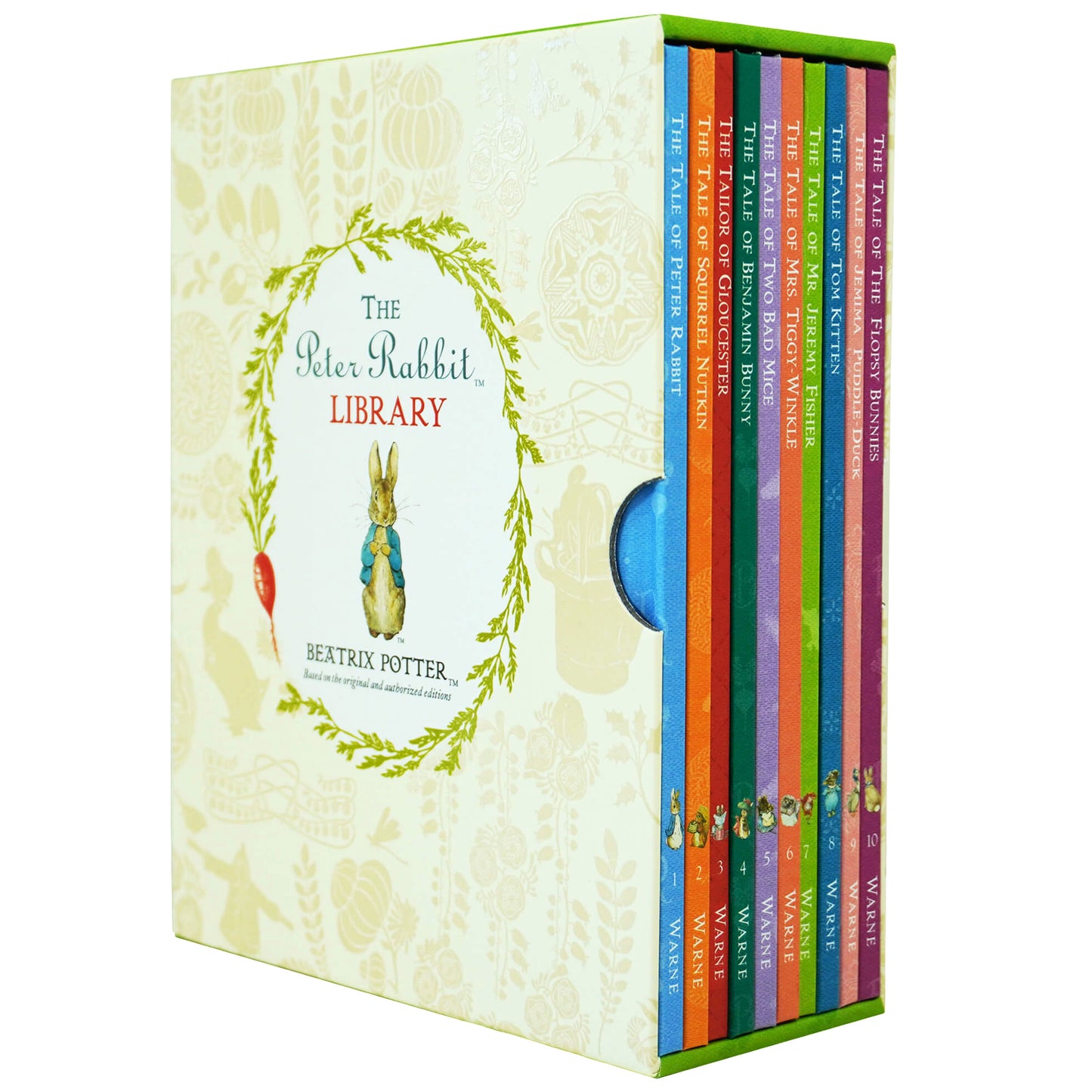 Peter Rabbit Library Coloured Jackets 10 Books Box Set Collection by Beatrix Potter - Ages 5-7 - Hardback