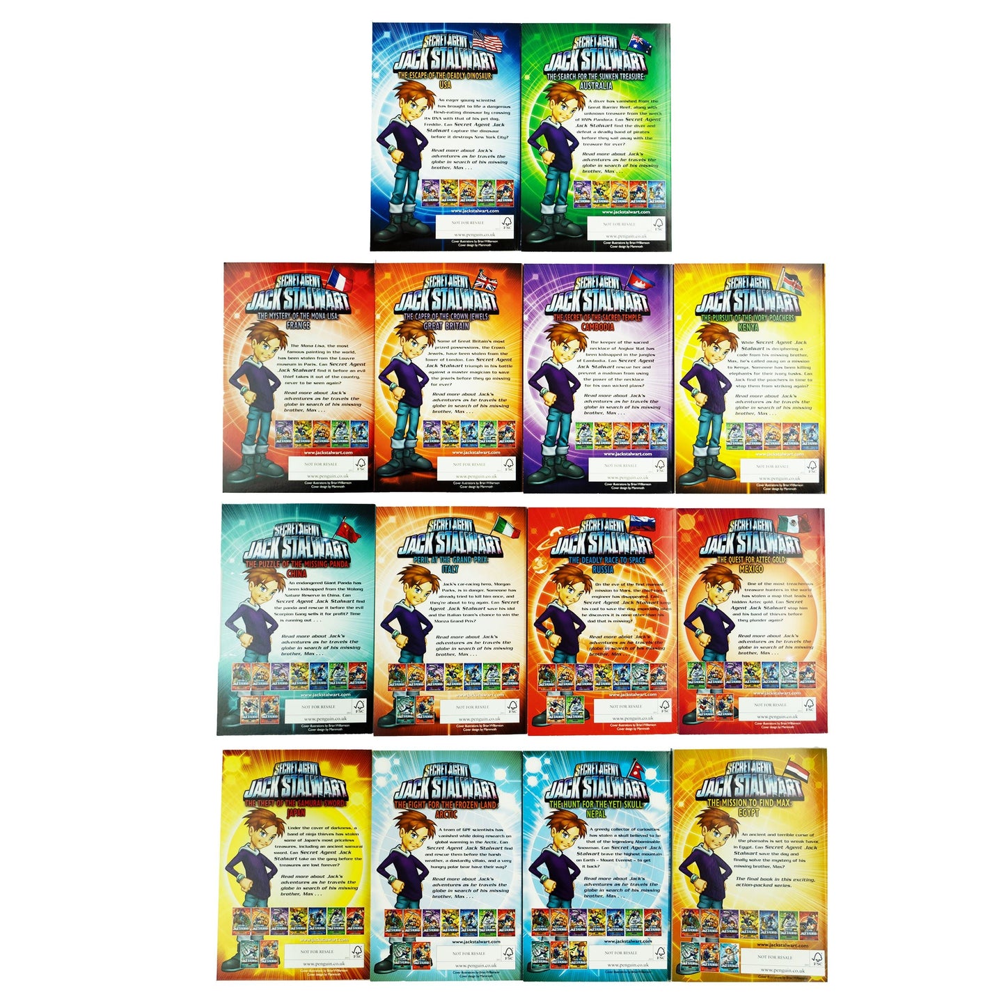 Secret Agent Jack Stalwart Collection By Elizabeth Singer Hunt 14 Books Set - Ages 5+ - Paperback 5-7 Red Fox