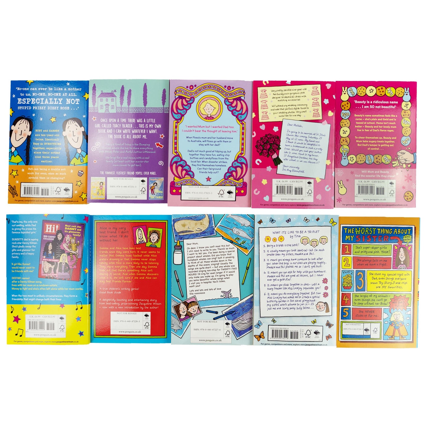 Jacqueline Wilson 10 Books Collection Set - Ages 8-12 - Paperback