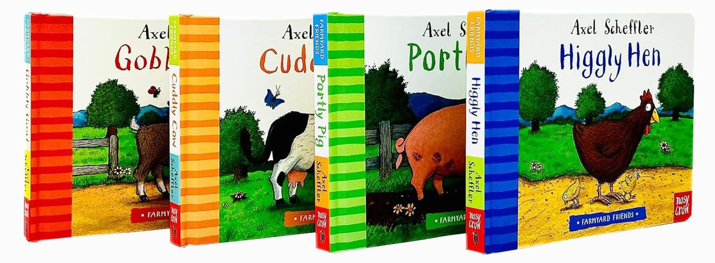 Axel Scheffler Farmyard Friends 4 Books Children Collection - Ages 0-5 - Board Book