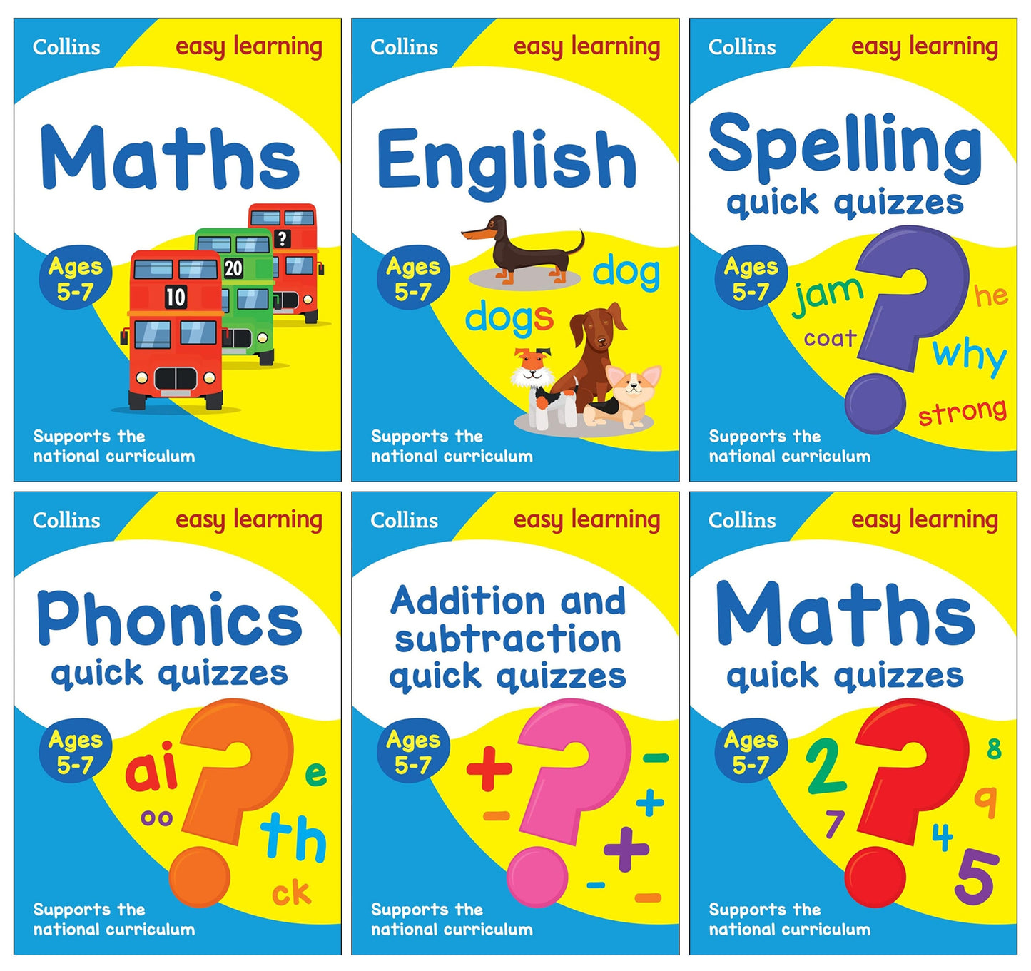 Collins Easy Learning Starter Set 非常適合家庭學習 6 本書 (Collins Easy Learning KS1) - 年齡 5-7 - 平裝