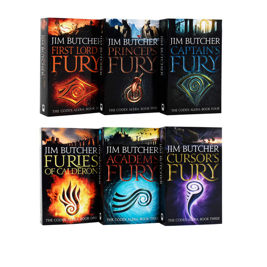 The Codex Alera by Jim Butcher: Books 1-6 Complete Collection Set - Fiction - Paperback