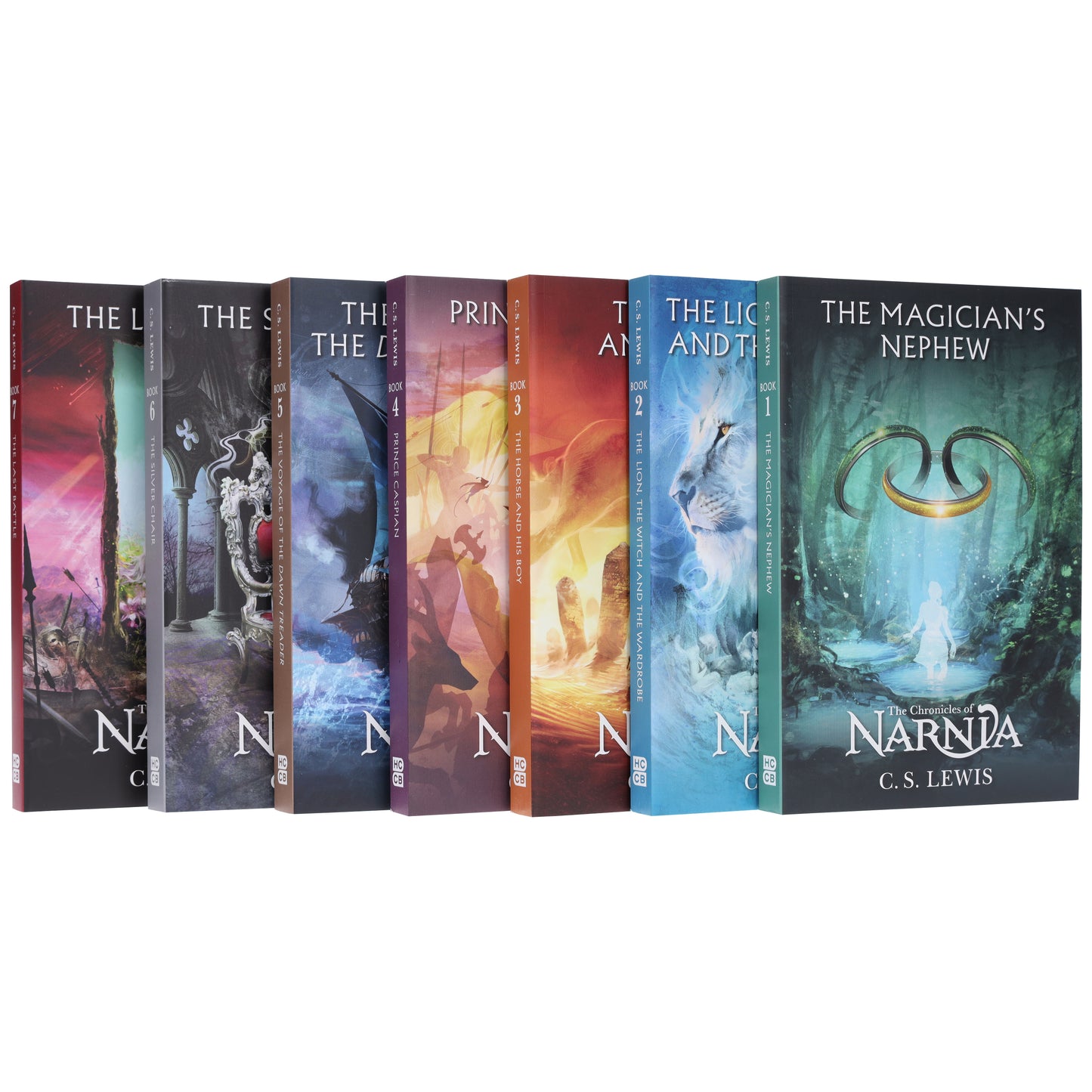 The Chronicles of Narnia 7 Books By C.S. Lewis - Ages 7-9 - Paperback