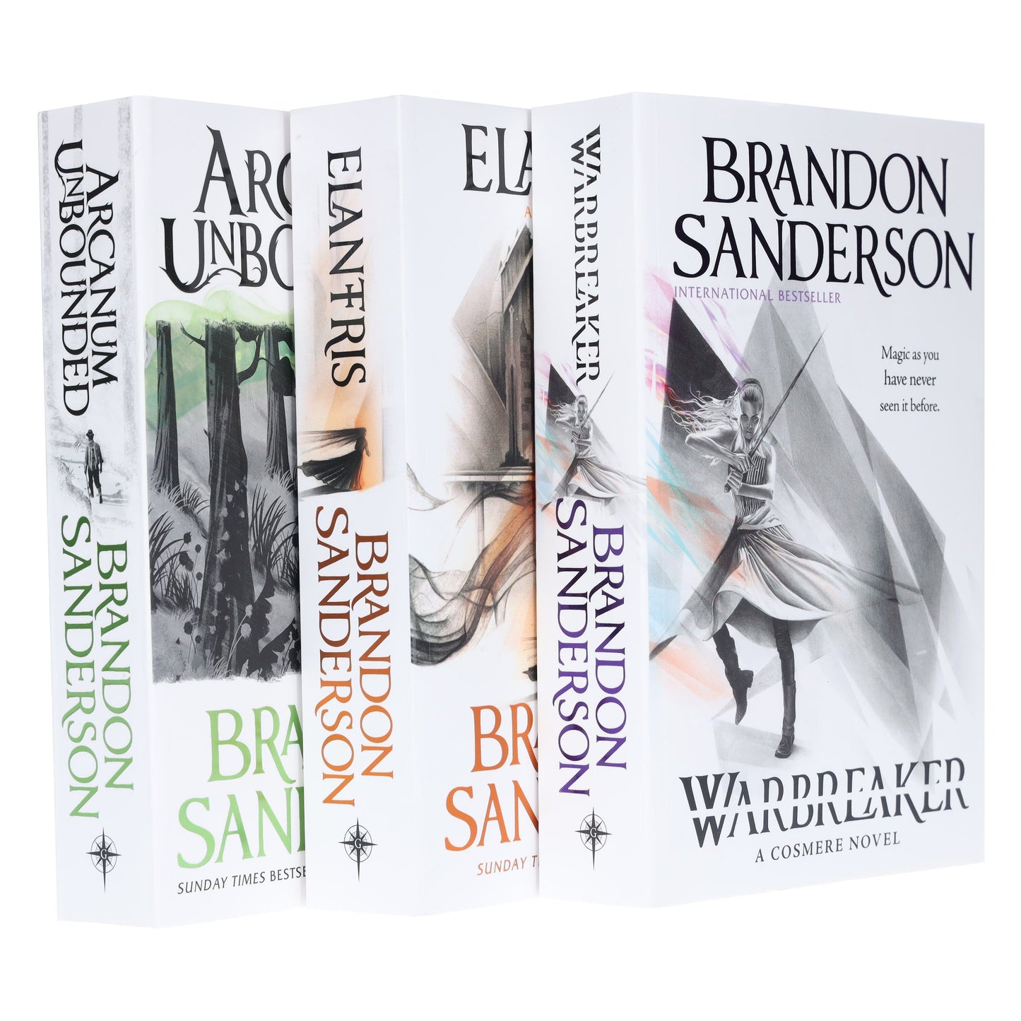 Brandon Sanderson Collection (Arcanum Unbounded, Elantris & Warbreaker) 3 Books Set - Fiction - Paperback