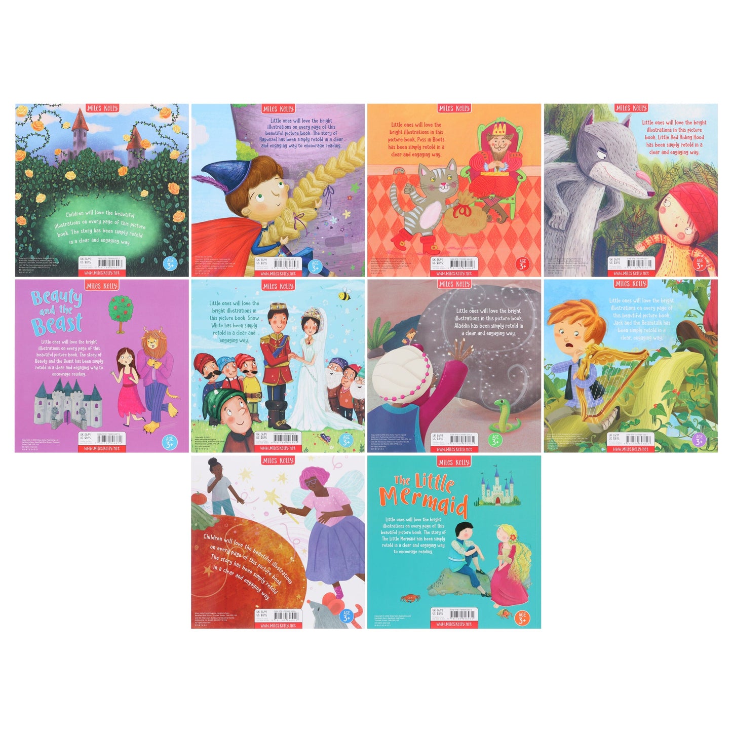 Fairy Tale Adventures 10 Books Collection Set - Ages 3+ - Paperback 0-5 Miles Kelly Publishing Ltd