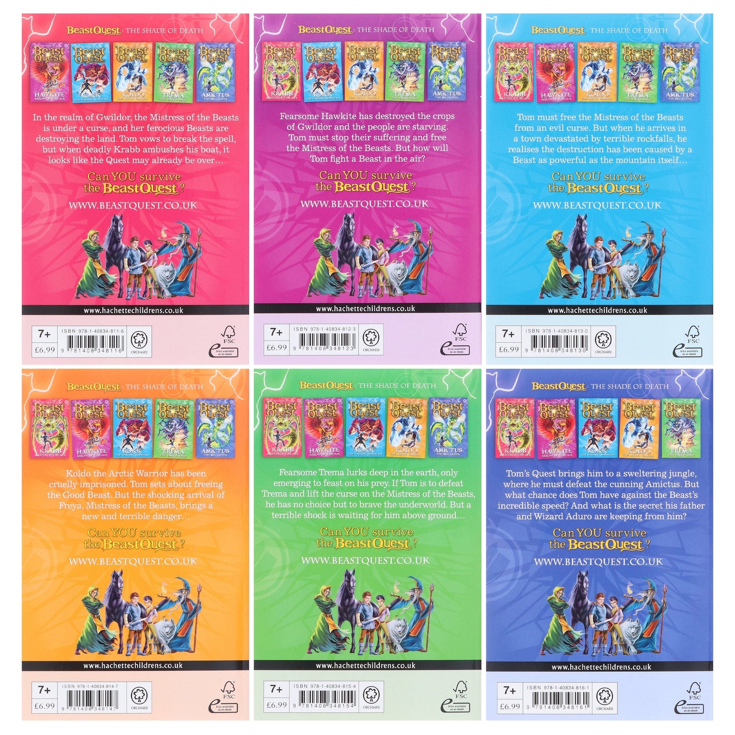 Beast Quest Series 5 By Adam Blade: 6 Books Collection Set - Ages 7-9 - Paperback 7-9 Orchard Books