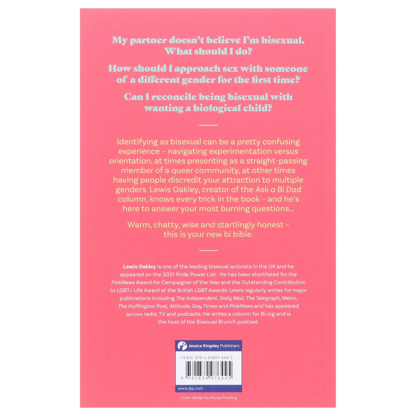 Bisexuality: The Basics: Your Q&A Guide to Coming Out, Dating, Parenting and Beyond: By Lewis Oakley - Non Fiction - Paperback Non-Fiction Jessica Kingsley Publishers
