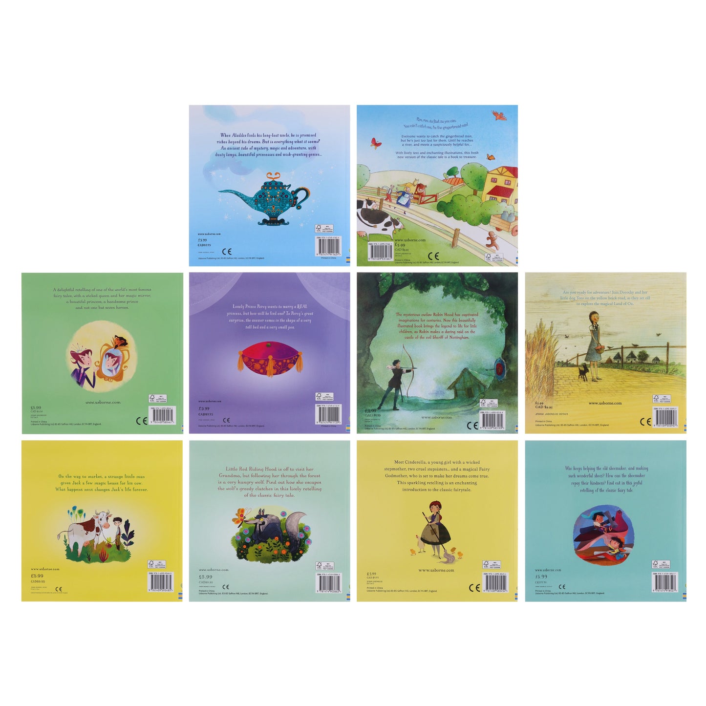 Usborne 10 Picture Children Books Collection Set - Age 2-8 - Paperback