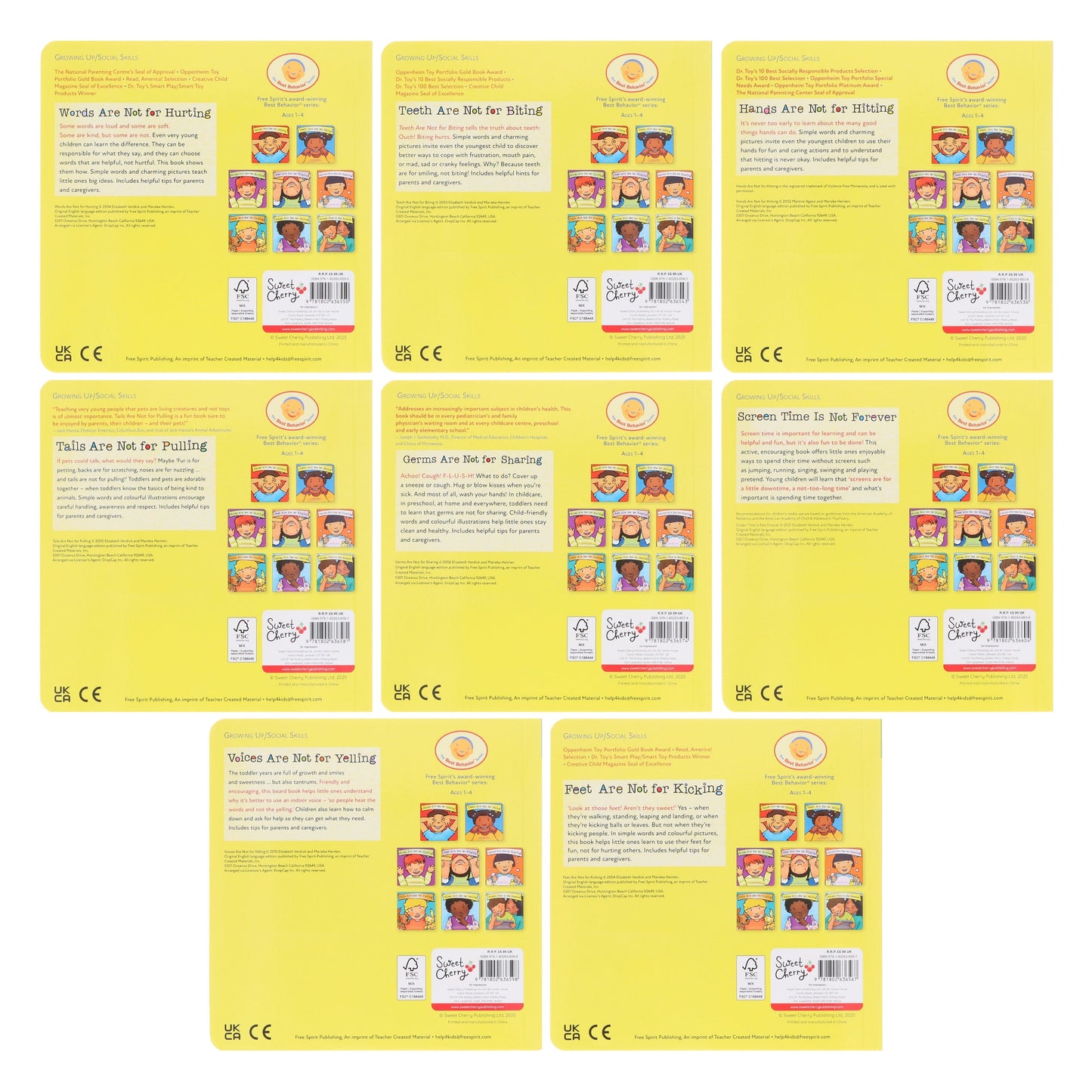 Best Behavior Series by Elizabeth Verdick & Martine Agassi: 8 Books Collection Set - Ages 1-4 - Board Book 0-5 Sweet Cherry Publishing