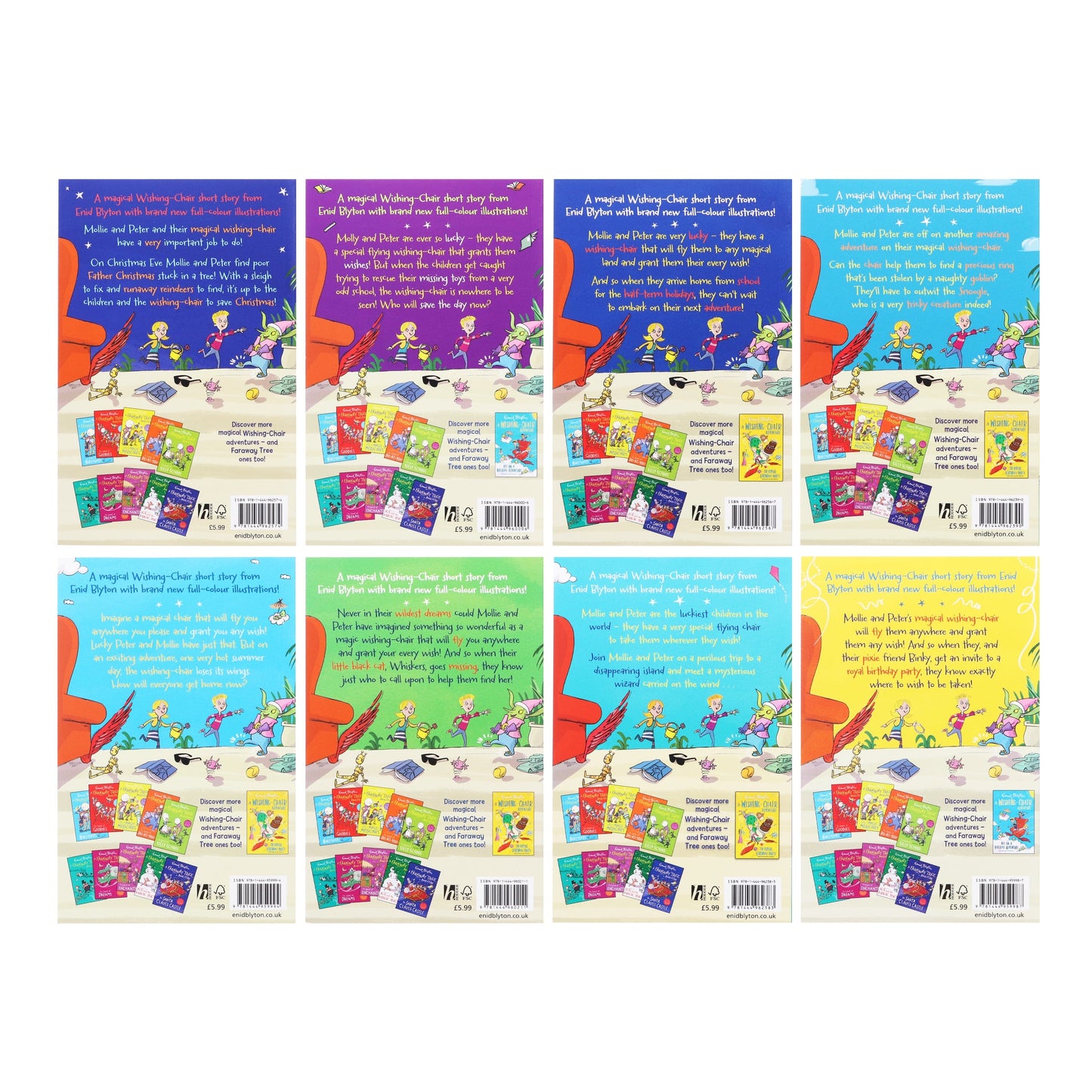 The Wishing-Chair Short Story Collection 8 Books Box Set By Enid Blyton - Ages 5-8 - Paperback