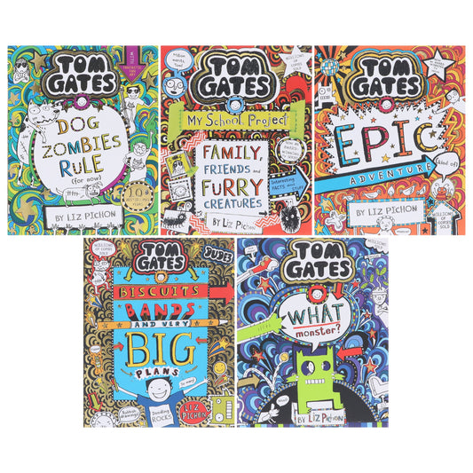 Tom Gates by Liz Pichon: Books 11-15 Collection Set - Ages 7-9 - Paperback