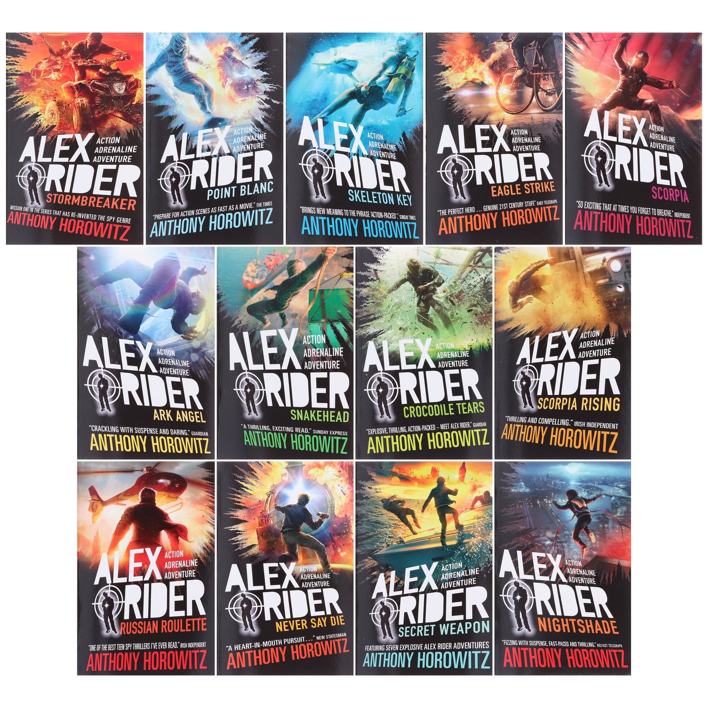 Alex Rider The Complete Missions by Anthony Horowitz: 13 Books Collection Box Set - Ages 9-14 - Paperback 9-14 Walker Books Ltd