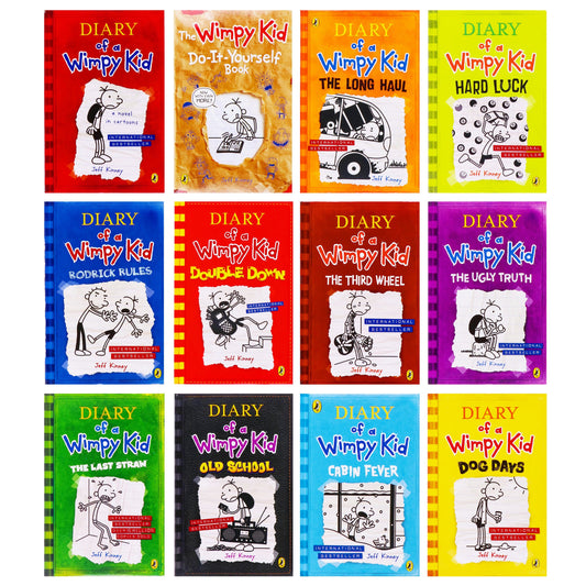 Diary of a Wimpy Kid by Jeff Kinney 12 Books Collection Box Set - Ages 7-12 - Paperback