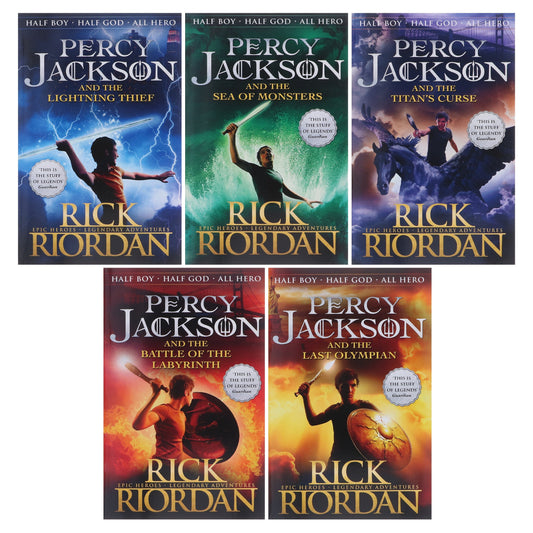 瑞克·萊爾頓 (Rick Riordan) 著《波西‧傑克森系列》5 本書合集盒裝 - 年齡 9-14 歲 - 平裝
