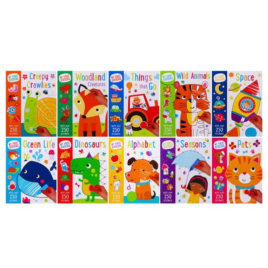 My First Stickers 10 Activity Books Collection with Over 250 stickers - Age 3-5- Paperback