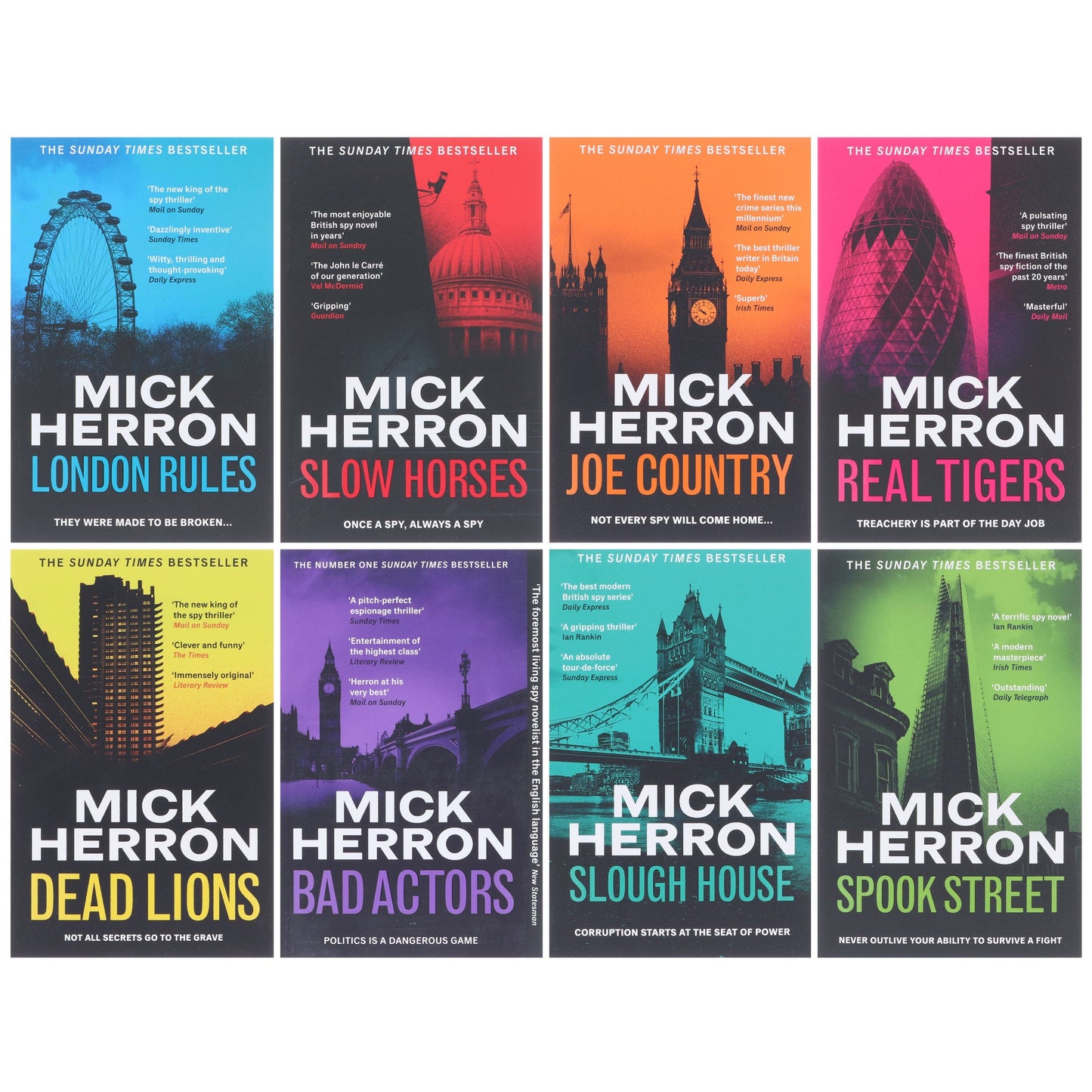 Slough House Series: Book 1-8 by Mick Herron Complete Collection 8 Books Set - Fiction - Paperback