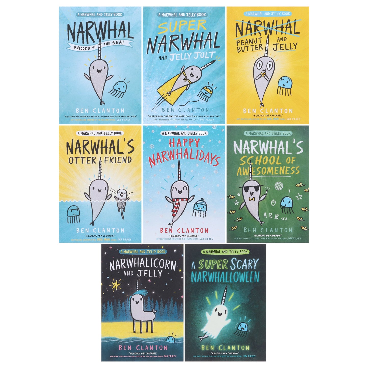 Narwhal and Jelly Series By Ben Clanton 8 Books Collection Set - Ages 4-8 - Paperback 5-7 HarperCollins Publishers