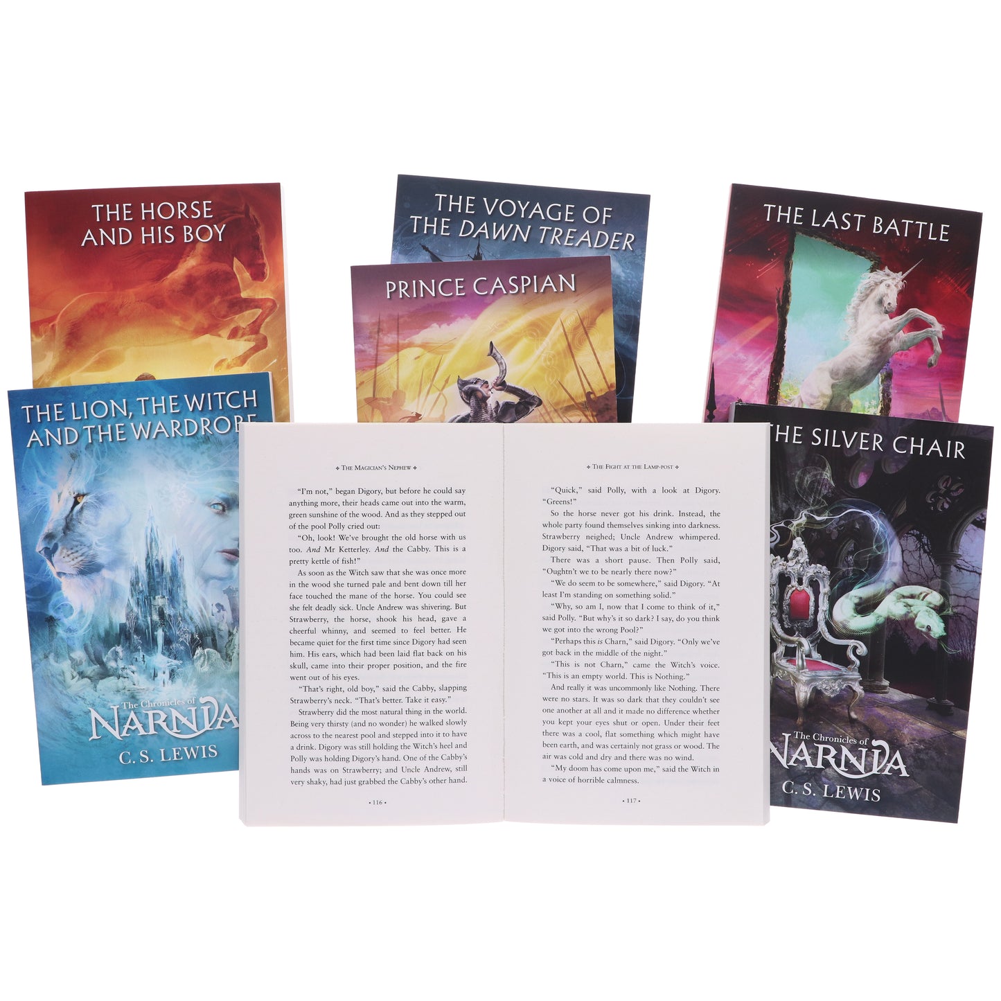 The Chronicles of Narnia 7 Books By C.S. Lewis - Ages 7-9 - Paperback