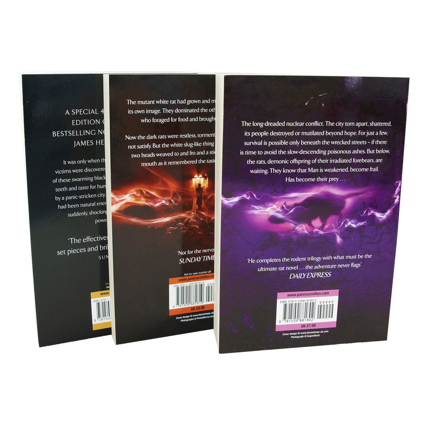 The Rats Trilogy 3 Books Collection Set by James Herbert (Domain, Lair, The Rats) - Fiction - Paperback