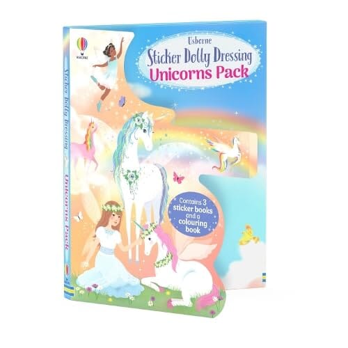 Usborne: Sticker Dolly Dressing Unicorns Pack by Fiona Watt 4 Books Collection Box Set - Ages 5+ - Paperback