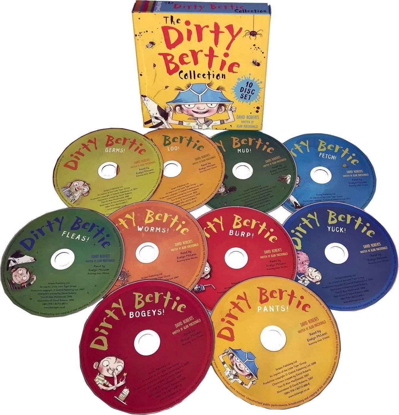 Dirty Bertie 10 CD set - Ages 5-7 - Alan MacDonald 5-7 Stripes