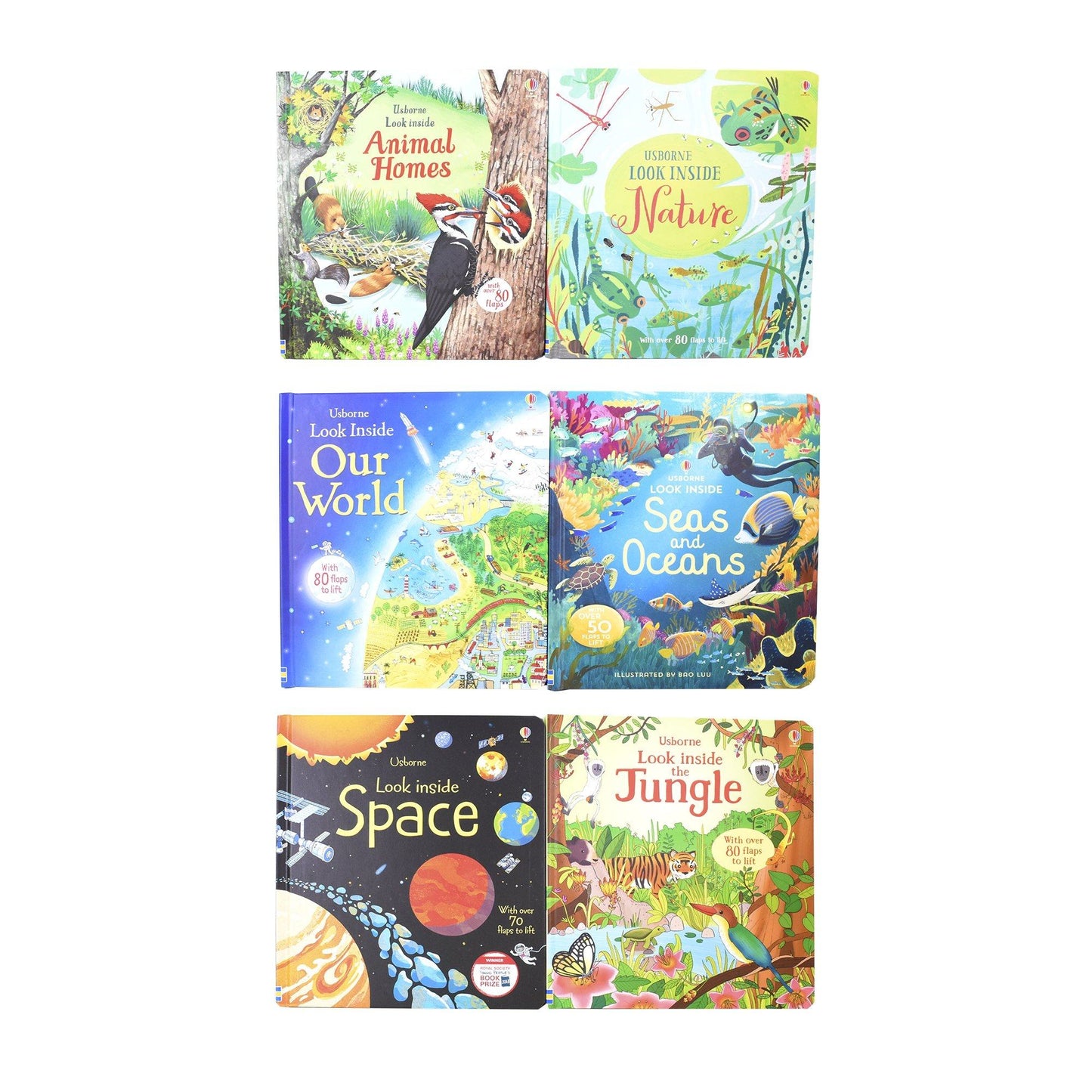 Usborne Look Inside 6 Book Collection - Ages 5-7 - Hardback 5-7 Usborne Publishing