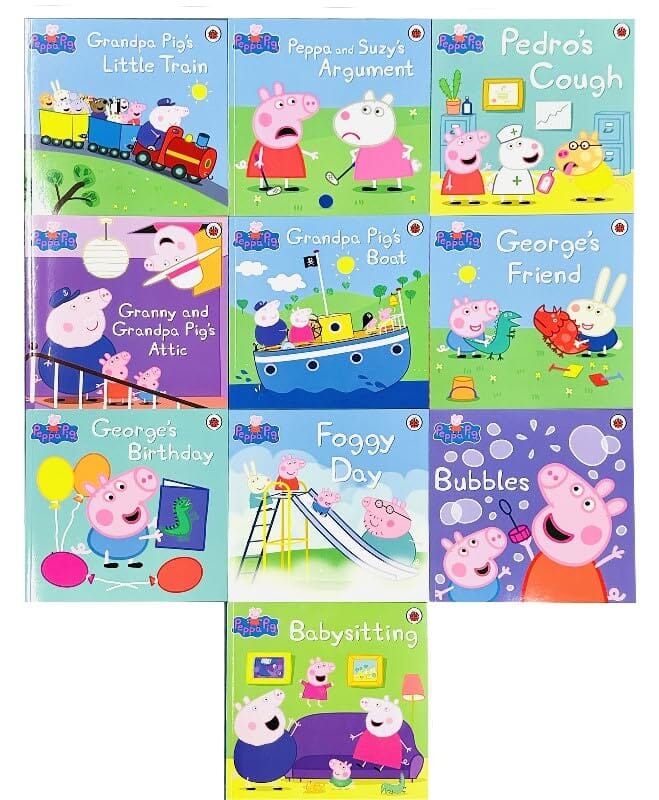 Peppa Pig Collection 10 Books Set in a Lime Bag with an Audio CD - Ages 0-5 - Paperback 0-5 Penguin Random House