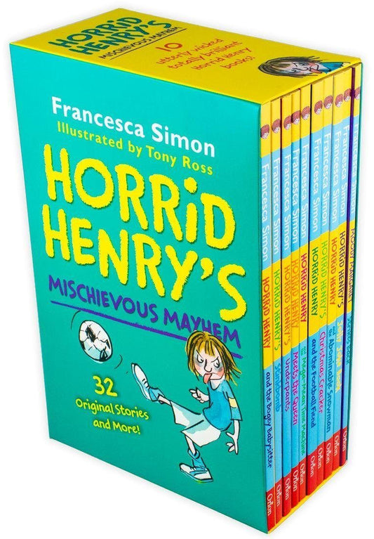 Horrid Henry Mischievous Mayhem 10 Book Collection - Ages 7-9 - Paperback - Francesca Simon 7-9 Orion Children's Books