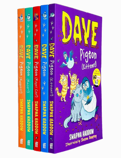 Dave Pigeon Series by Swapna Haddow 5 Books Collection Set - Ages 5-9 - Paperback 5-7 Faber & Faber