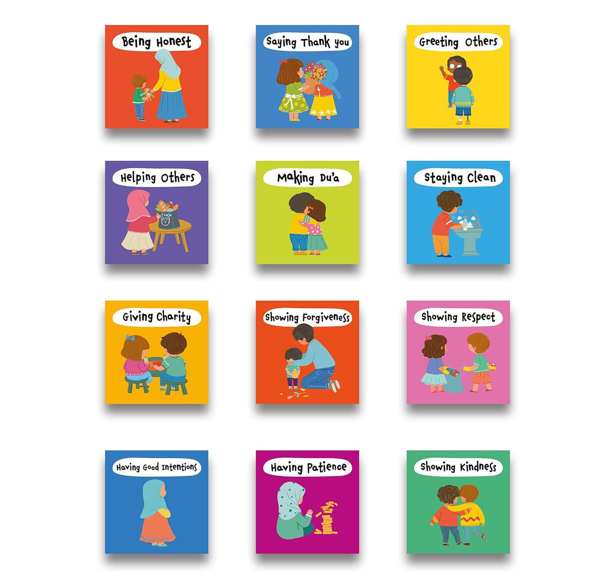 A Case of Akhlaaq - 12 Mini Islamic Books Box Set - Ages 0-5 - Board Book