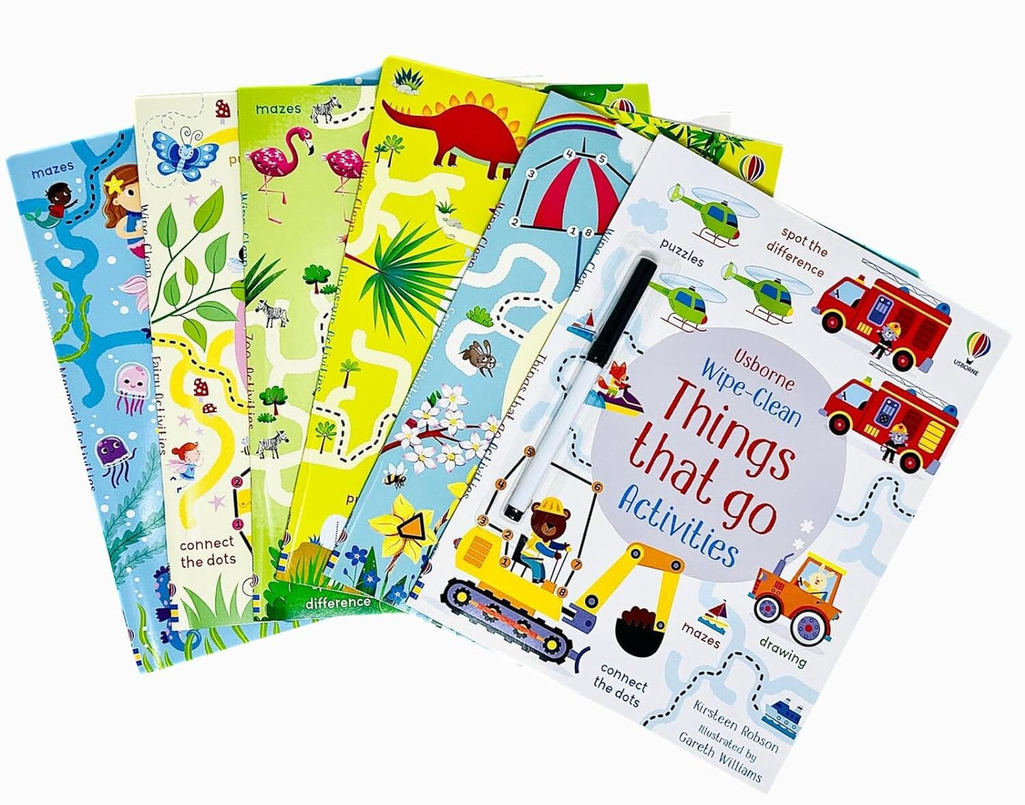 Usborne Wipe Clean Activities (1 Pen Included) By Kirsteen Robson 6 Books Collection Set - Ages 3+ - Paperback 0-5 Usborne Publishing Ltd