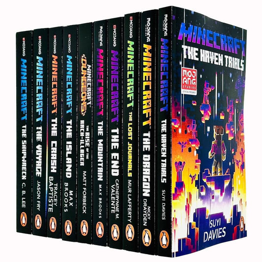 The Official Minecraft Novels: 10 Books Collection Set - Ages 7-11 - Paperback