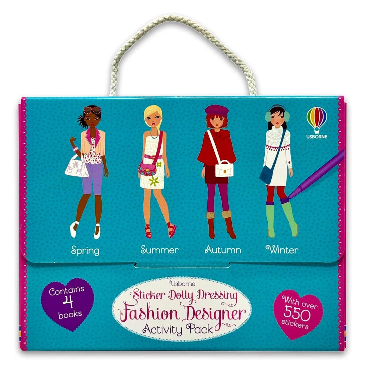 Usborne: Sticker Dolly Dressing Fashion Designer Activity Pack By Fiona Watt 4 Books Collection Box Set - Ages 7+ - Paperback