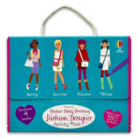 Usborne: Sticker Dolly Dressing Fashion Designer Activity Pack By Fiona Watt 4 Books Collection Box Set - Ages 7+ - Paperback