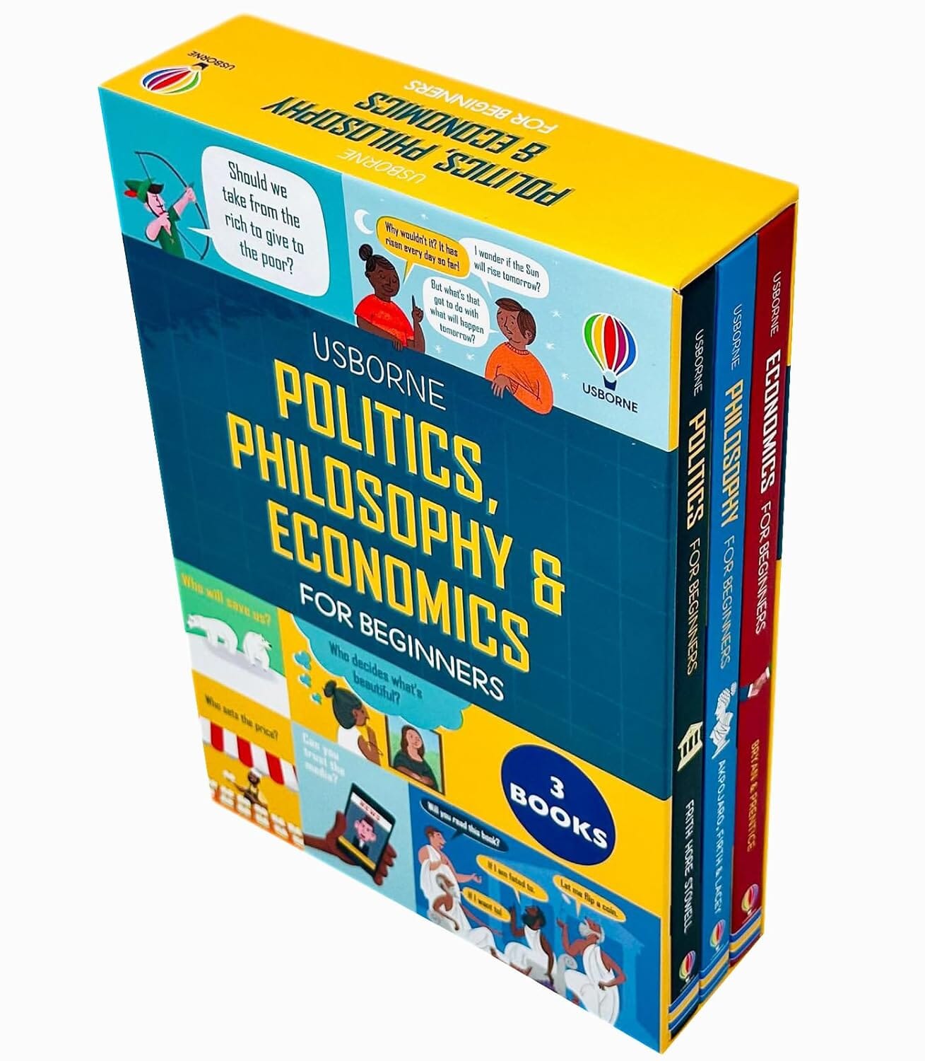 Usborne Politics, Philosophy and Economics For Beginners 3 Books Collection Box Set - Ages 11+ - Hardback Non-Fiction Usborne Publishing Ltd