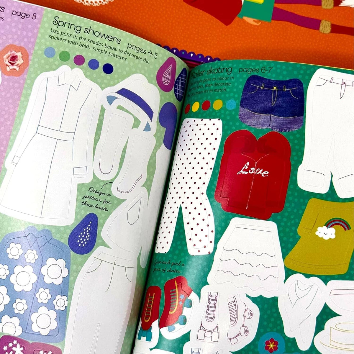 Usborne: Sticker Dolly Dressing Fashion Designer Activity Pack By Fiona Watt 4 Books Collection Box Set - Ages 7+ - Paperback