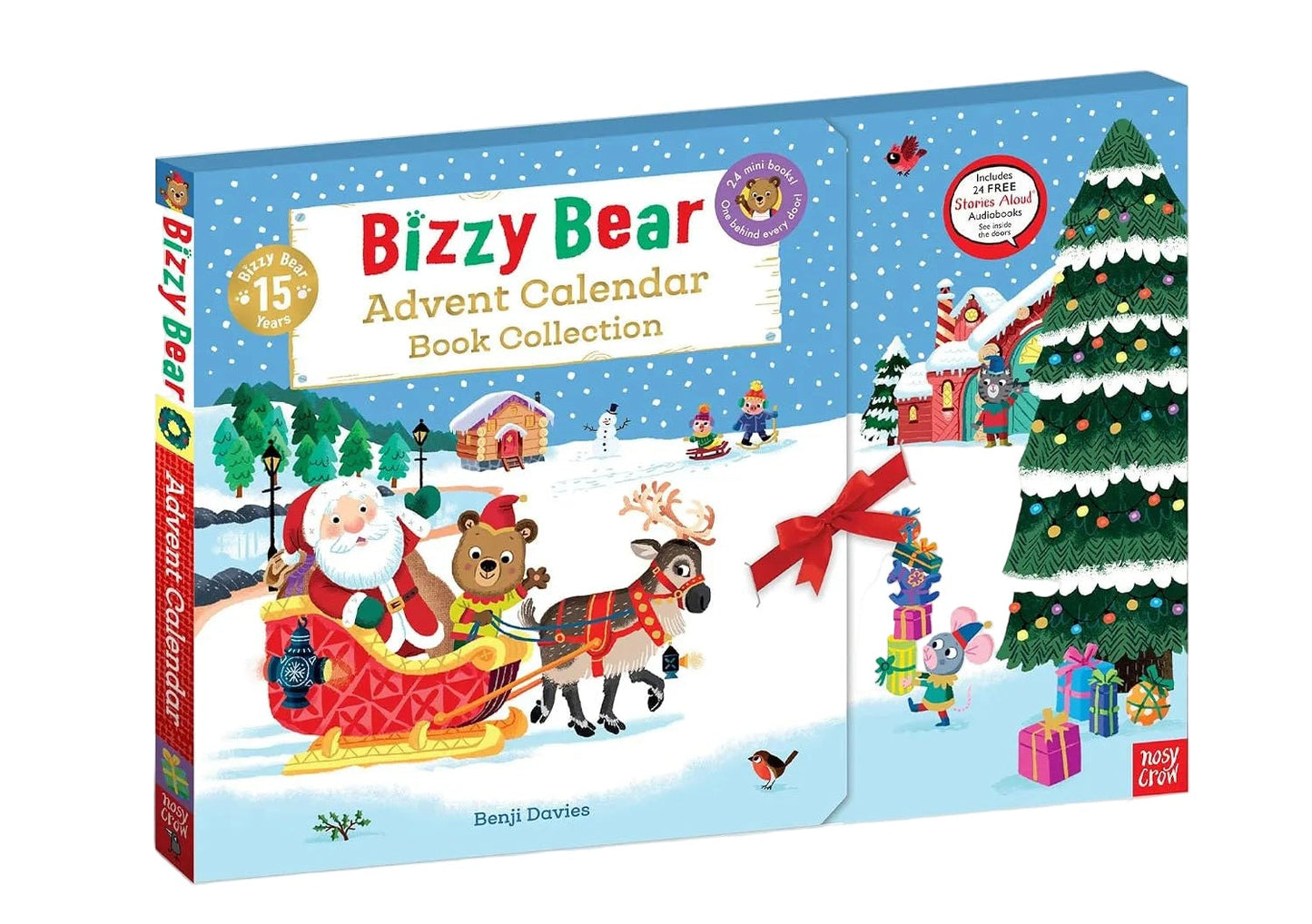 Bizzy Bear Advent Calendar Book Collection: Illustrated 24 Mini Storybook Surprises! by Benji Davies - Ages 2+ - Board Book