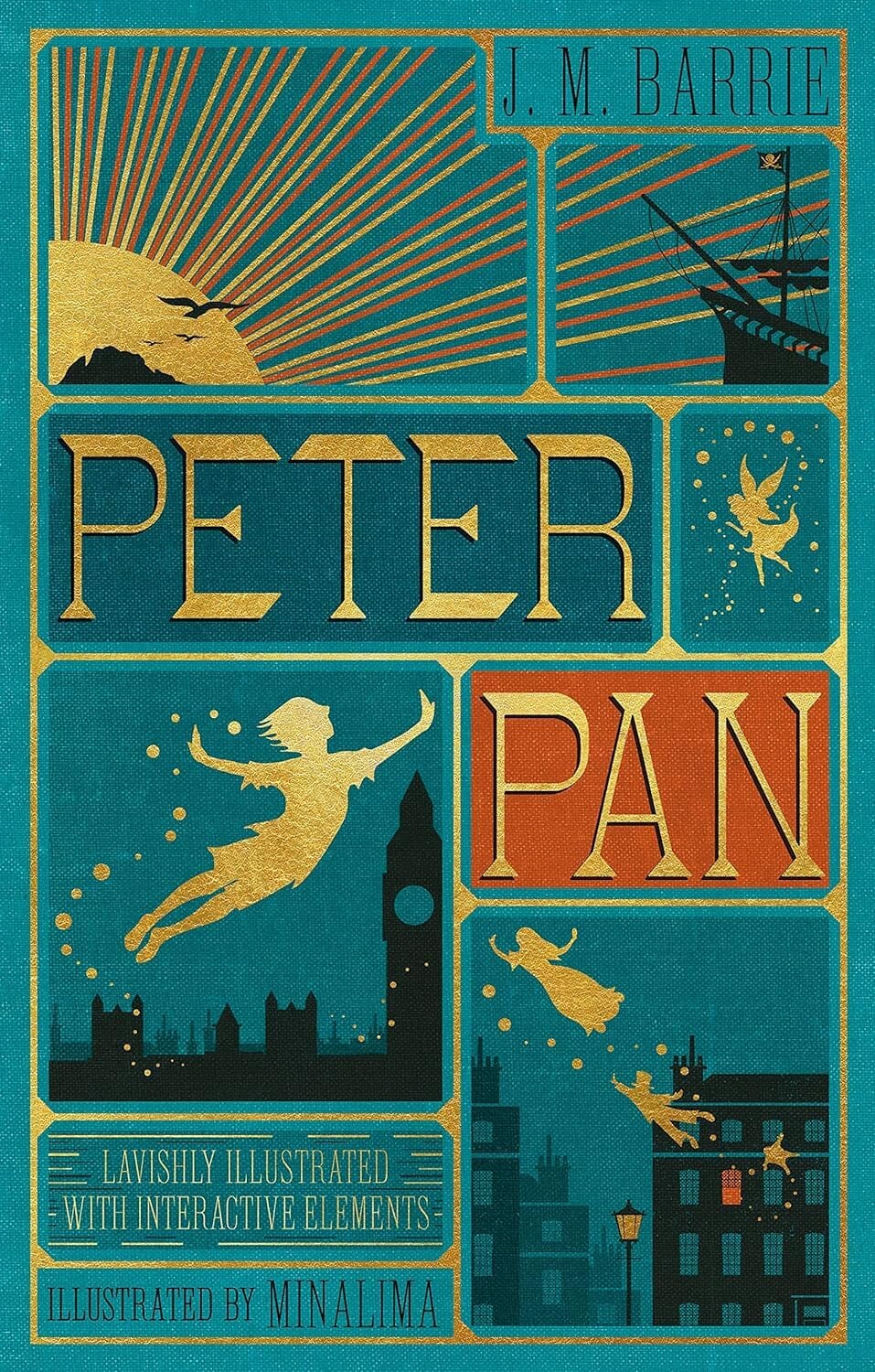 The Jungle Book & Peter Pan by Rudyard Kipling & J. M Barrie (Minalima Edition) 2 Books Collection Box Set - Ages 8+ - Hardback