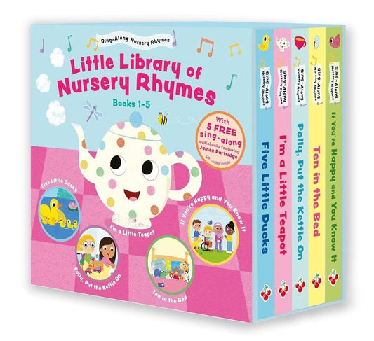 Little Library of Sing-Along Nursery Rhymes: illustrated 5 Books Collection Box Set - Ages 3-6 - Board Book 3-5 Sweet Cherry Publishing