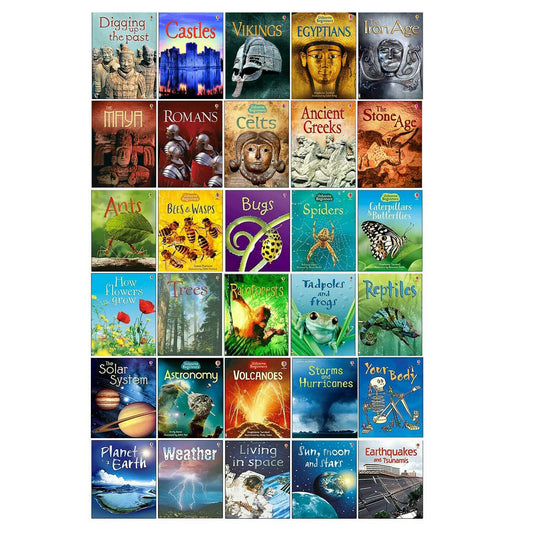 Usborne Beginners Nature, Science & History Collection 30 Books Set - Ages 4-10 - Paperback