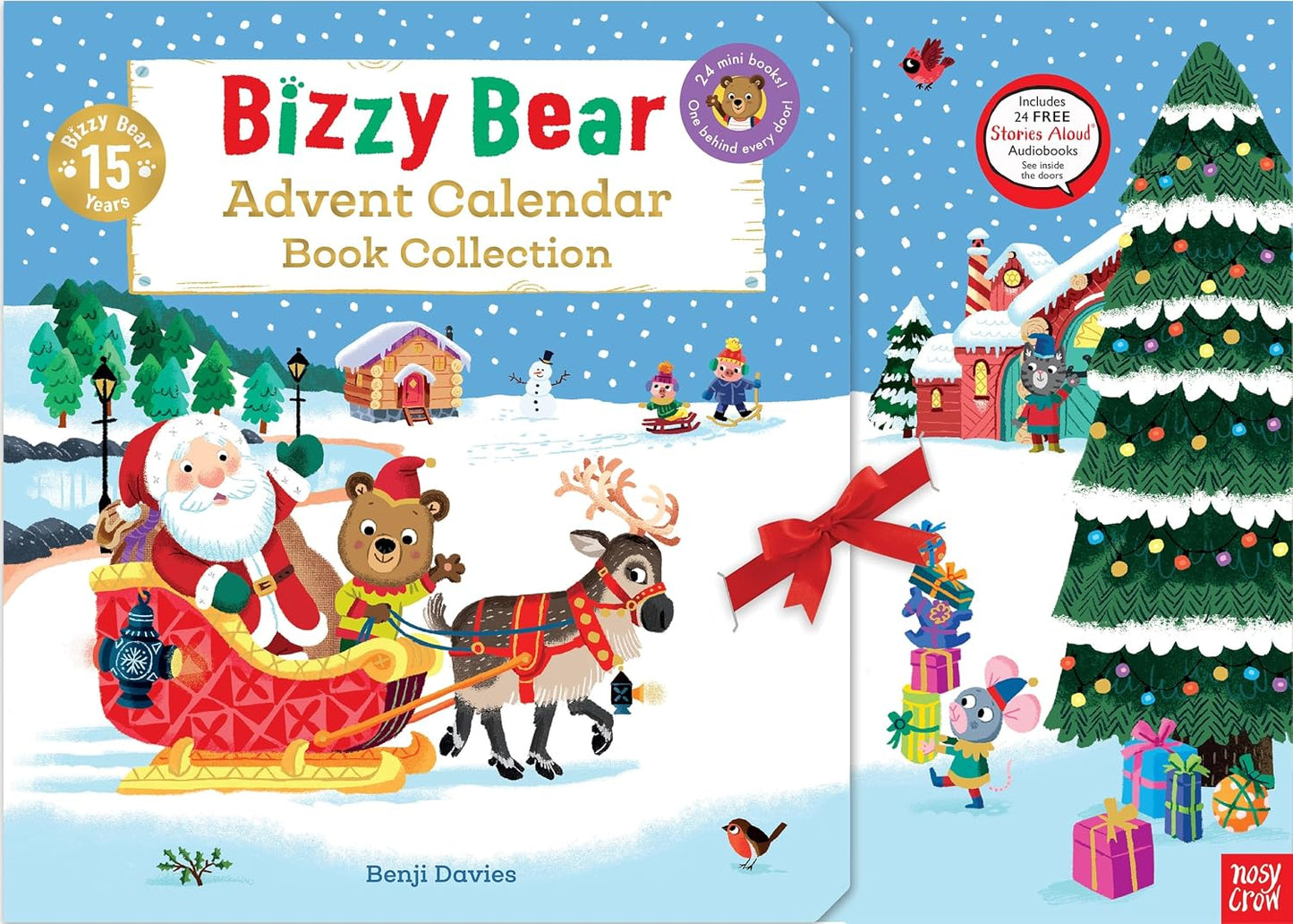 Bizzy Bear Advent Calendar Book Collection: Illustrated 24 Mini Storybook Surprises! by Benji Davies - Ages 2+ - Board Book
