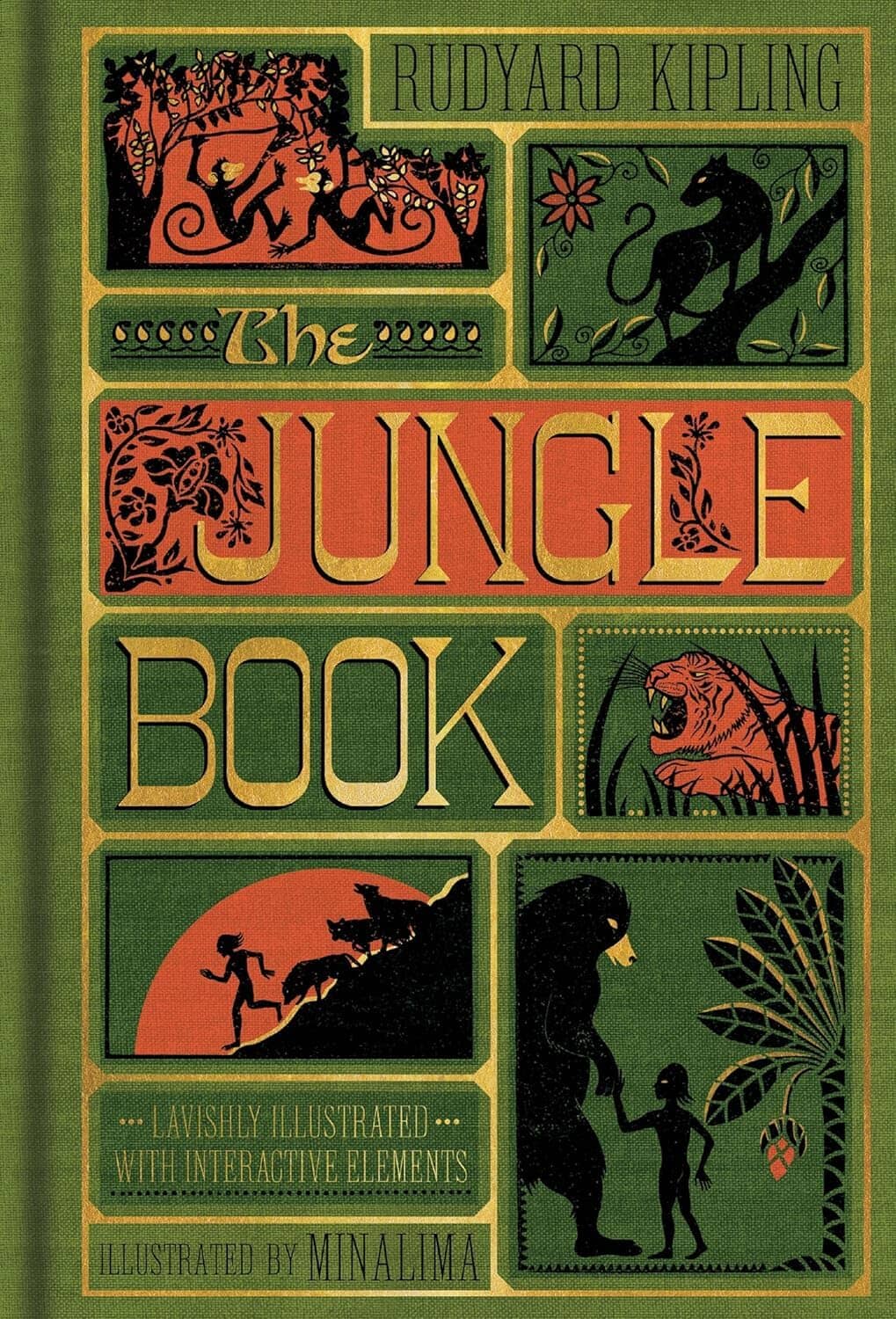 The Jungle Book & Peter Pan by Rudyard Kipling & J. M Barrie (Minalima Edition) 2 Books Collection Box Set - Ages 8+ - Hardback