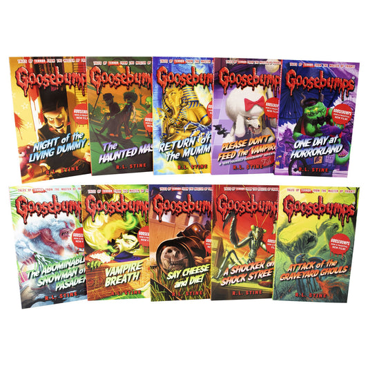 The Classic Goosebumps Series 10 Book Collection (Set 2) - Ages 9-14 - Paperback - R L Stine 9-14 Scholastic