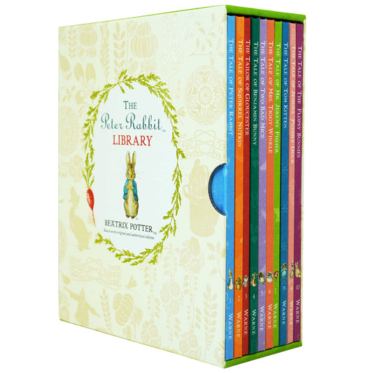 Peter Rabbit Library Coloured Jackets 10 Books Box Set Collection by Beatrix Potter - Ages 5-7 - Hardback
